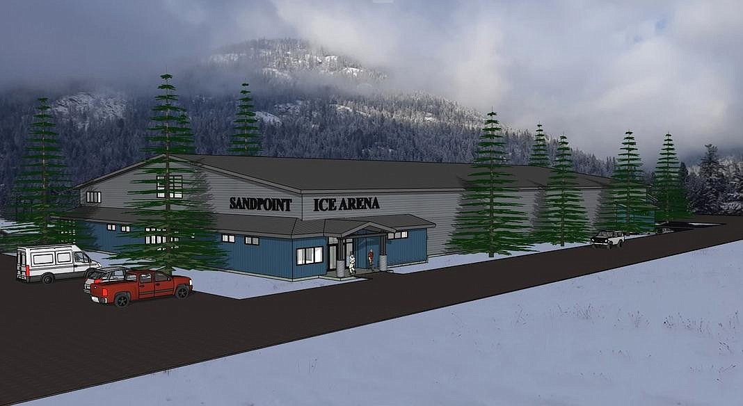 An artist's rendition of what Sandpoint Ice Arena could look like if it is built on county property located between the Bonner County Sheriff's Office and the fairgrounds.