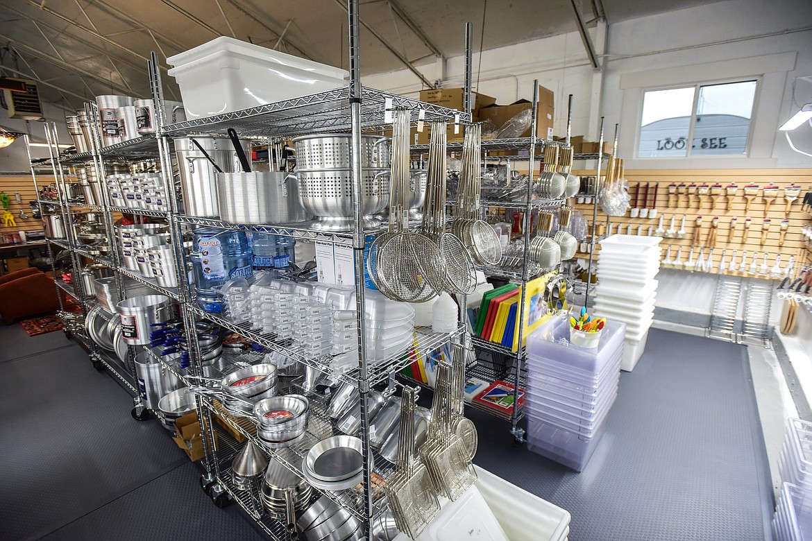 Aisles of kitchen and restaurant products at Valley Wide Restaurant Supply in Kalispell on Thursday, Oct. 28. (Casey Kreider/Daily Inter Lake)