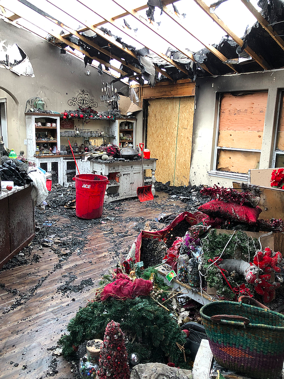 Following a Christmas fire the Rinker's kitchen was decimated, along with everything that the family owned.