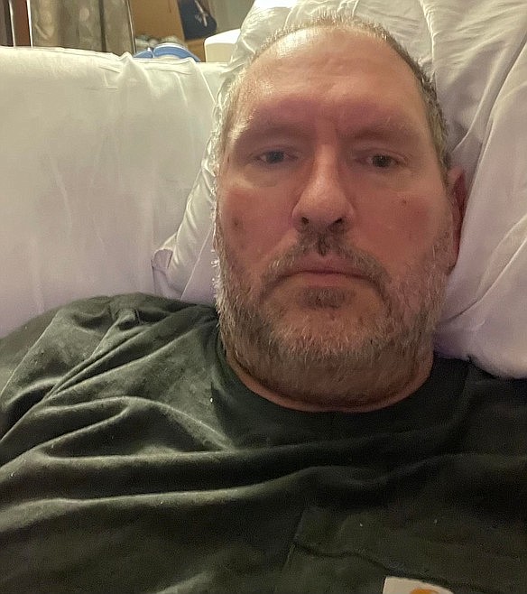 Lincoln County Sheriff's deputy Ben Fisher is recovering from a near-deadly bout with Covid-19 at Saint Luke's Boise Medical Center in Idaho. (Photo courtesy of Christina Fisher)