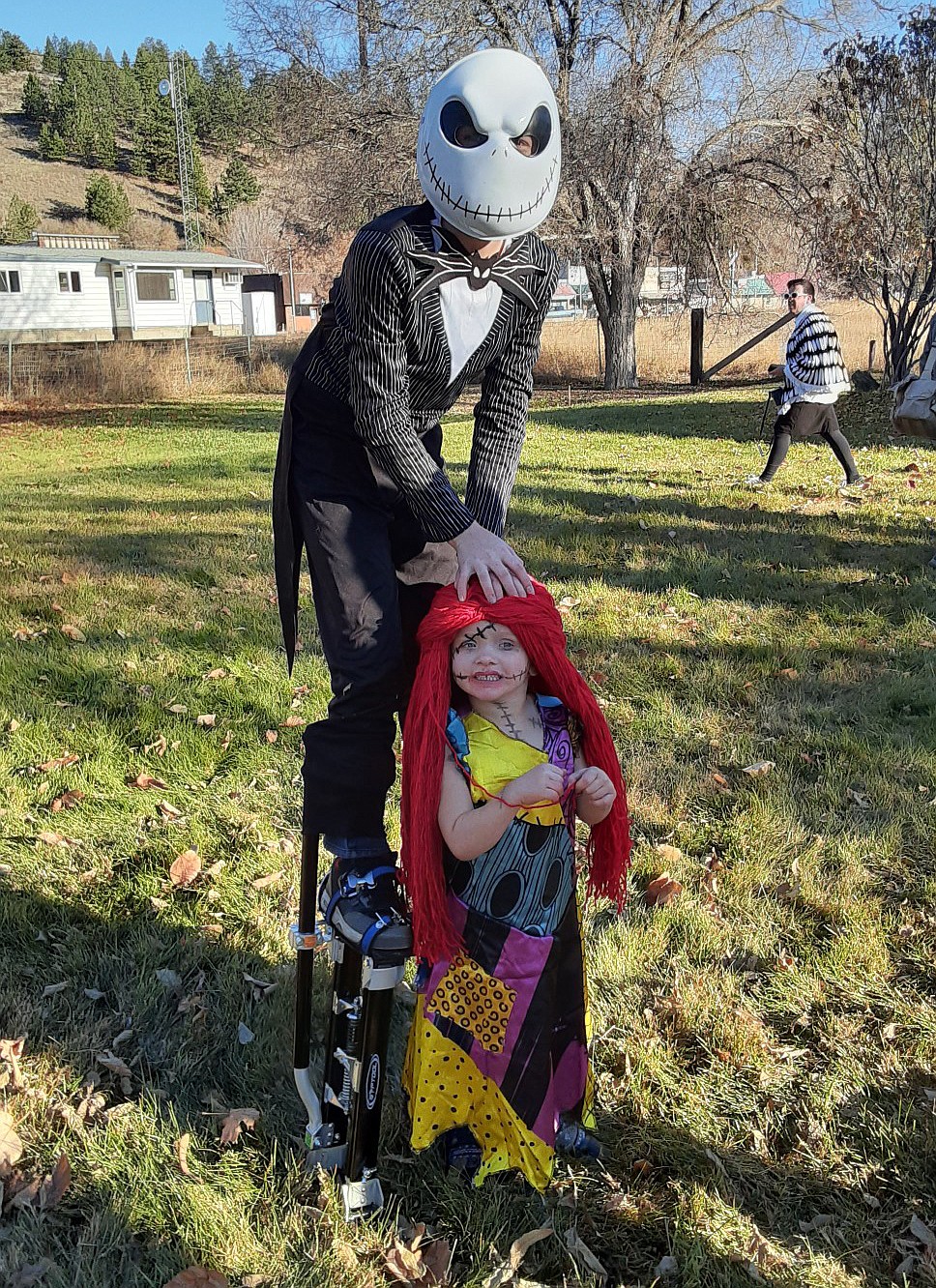 Carter and Emmalynn as Jack and Sally from "The Nightmare Before Christmas."