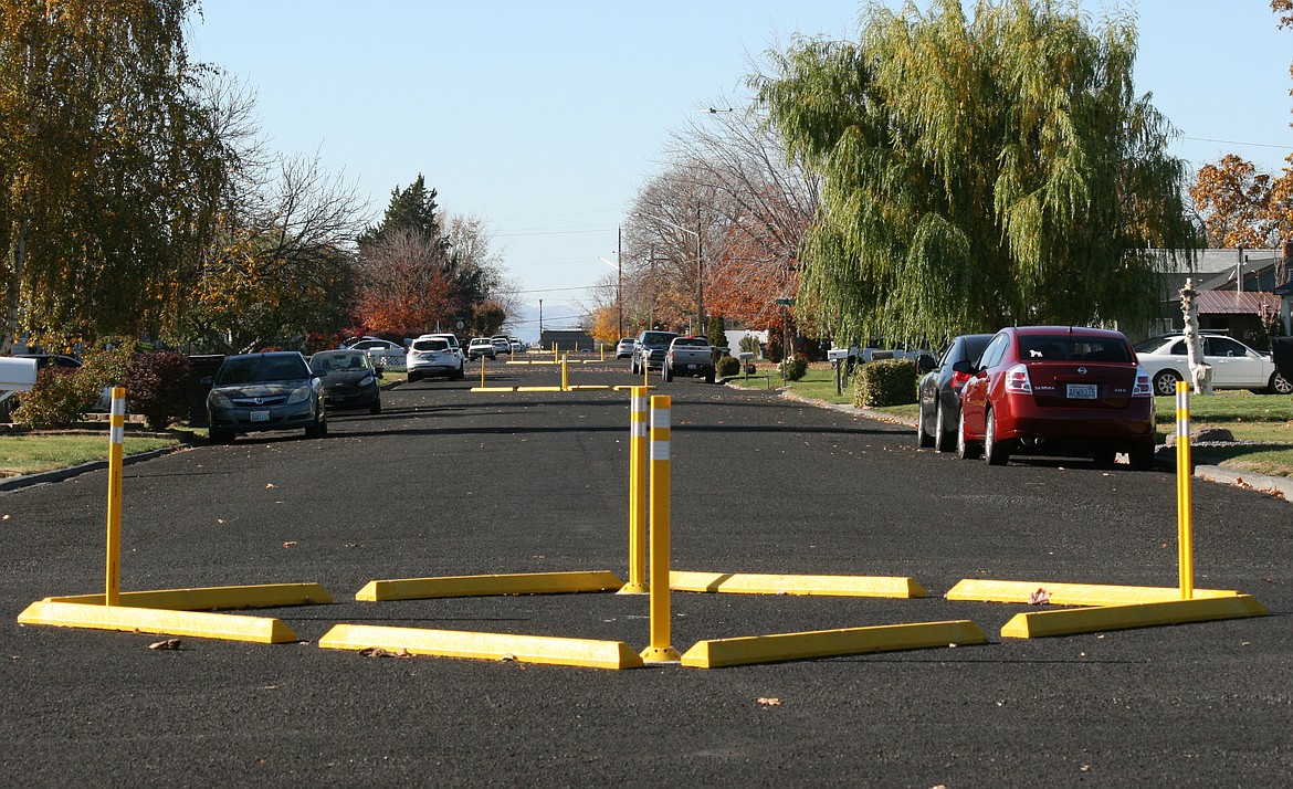 Traffic circles have been installed in a number of intersections in an Othello neighborhood to determine if they will reduce the rate of accidents.