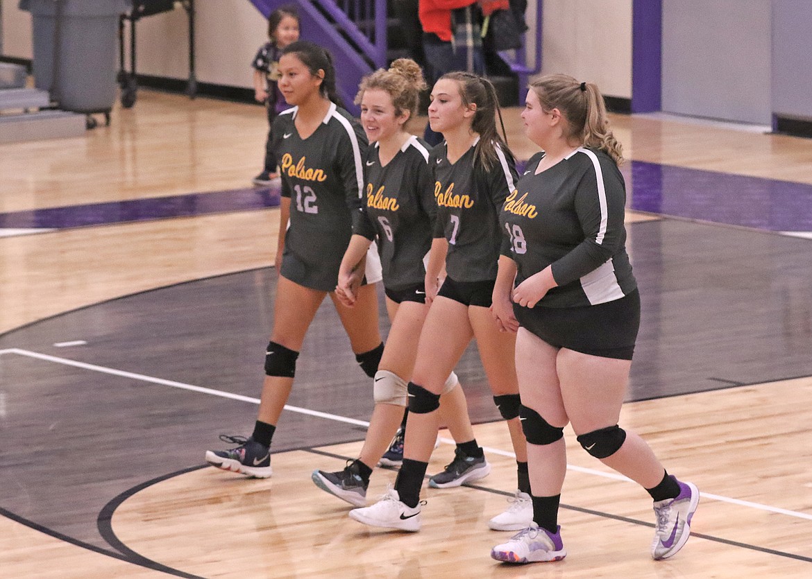 Polson seniors, from left, Turquoise Pierre, Camilla Foresti, Liz Tolley and Kamdyn Burrough. (Courtesy of Bob Gunderson)