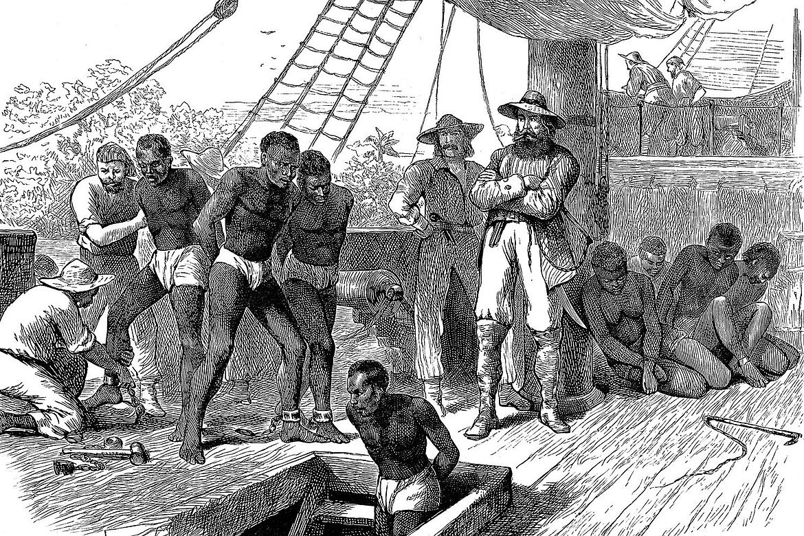 Slaves from Africa were involuntary immigrants, first arriving in America in 1619 in Jamestown, Va.