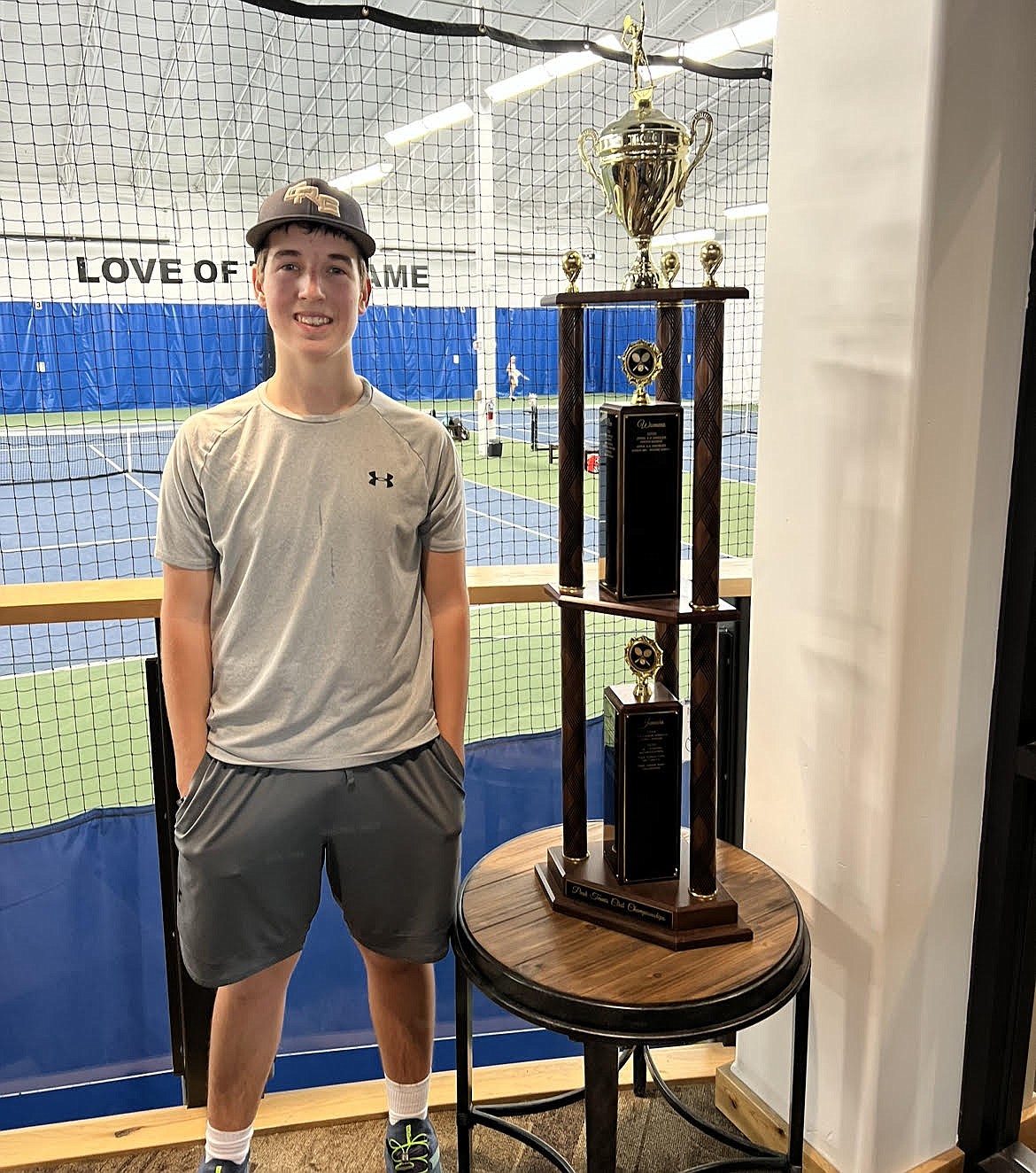 Courtesy photo
Luke May won the junior HP2 singles championship at the recent Peak Tennis Club Member Tournament in Hayden.