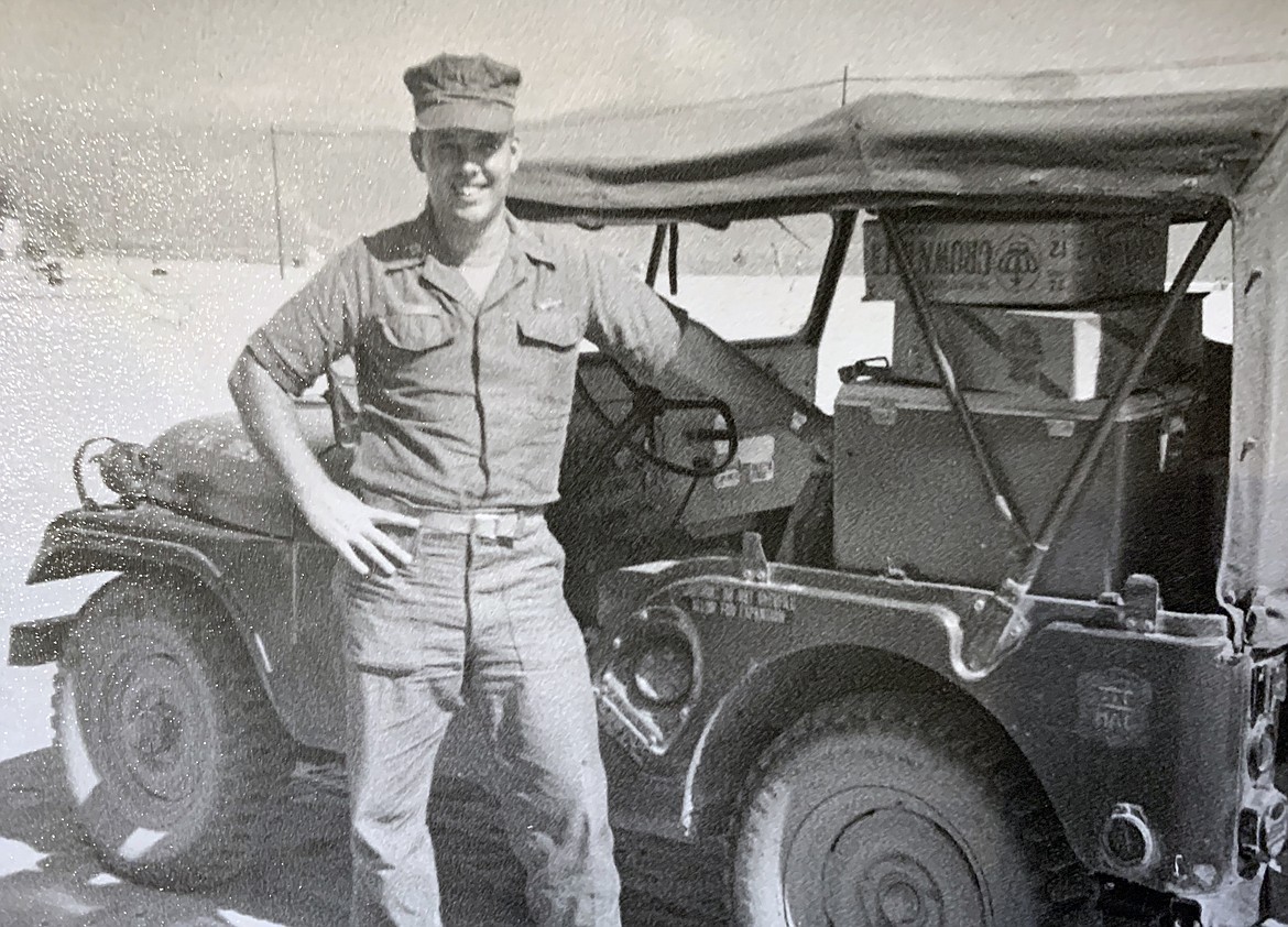 Steve Luckey poses for a quick photo while serving with the Marine Corps in Vietnam. (photo provided)