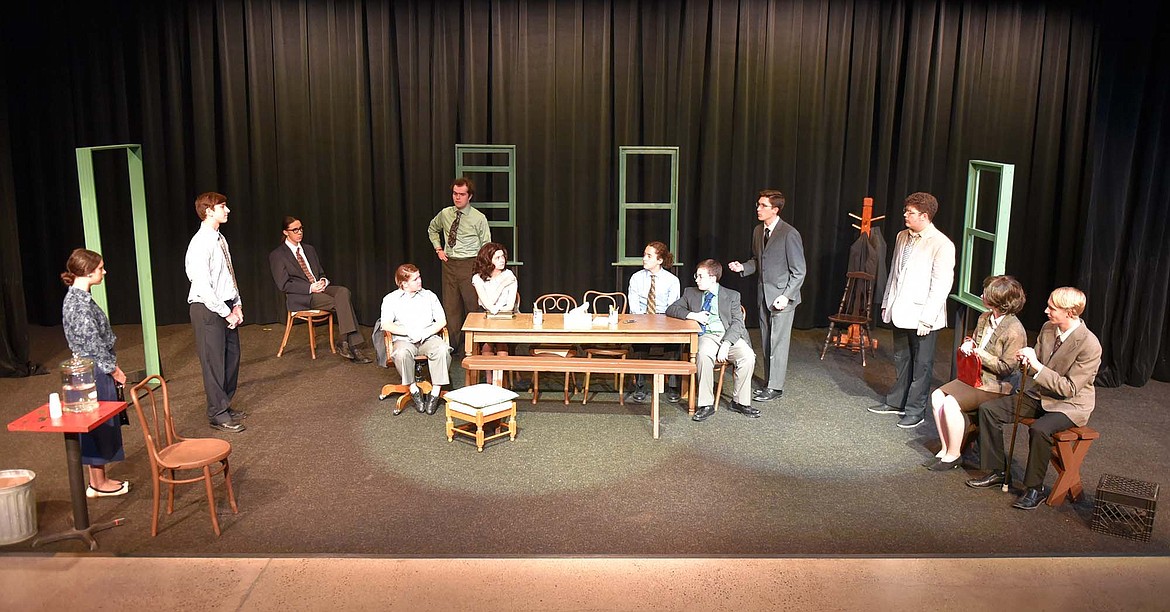 The Whitefish High School Drama Club last week presented the classic drama “Twelve Angry Jurors” at the Black Box Theatre at the high school. (Heidi Desch/Whitefish Pilot)