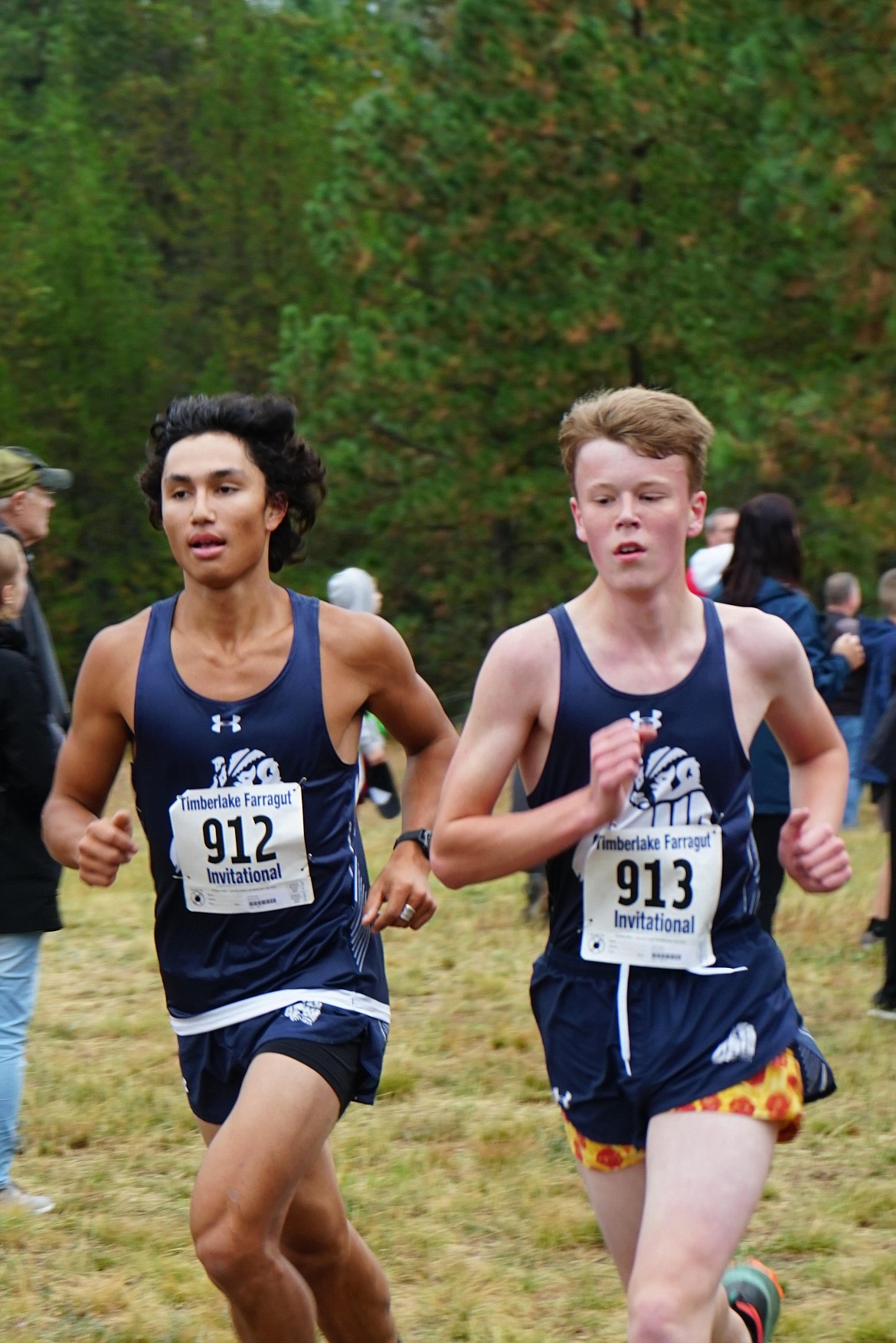 (left) Levi Bonnell and (right) Justin Strugar at Farragut State Park earlier in the season.