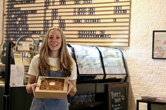 Katy Bean, co-owner of Bean & Pie in downtown Coeur d'Alene, has been using the free coaching services of North Idaho Small Business Development Center to help start and grow her pie shop.