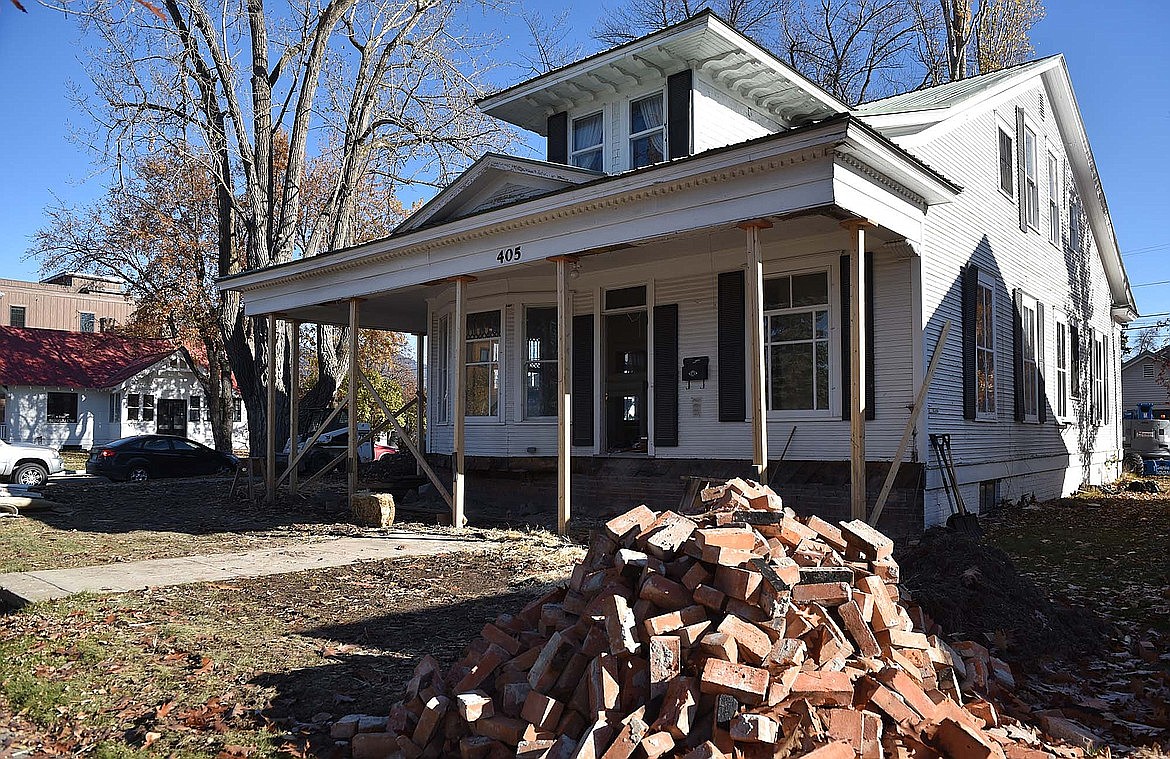 Work began this fall on the renovation of the historic home at 405 Central Avenue. (Heidi Desch/Whitefish Pilot)