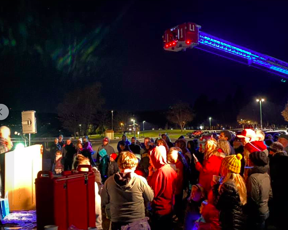 In 2019, a crowd of about 100 gathered to support diabetes awareness. Halo's One Hope hosts "Light Up the Town Blue" again tonight at 6 p.m. in front of the Coeur d'Alene Resort.