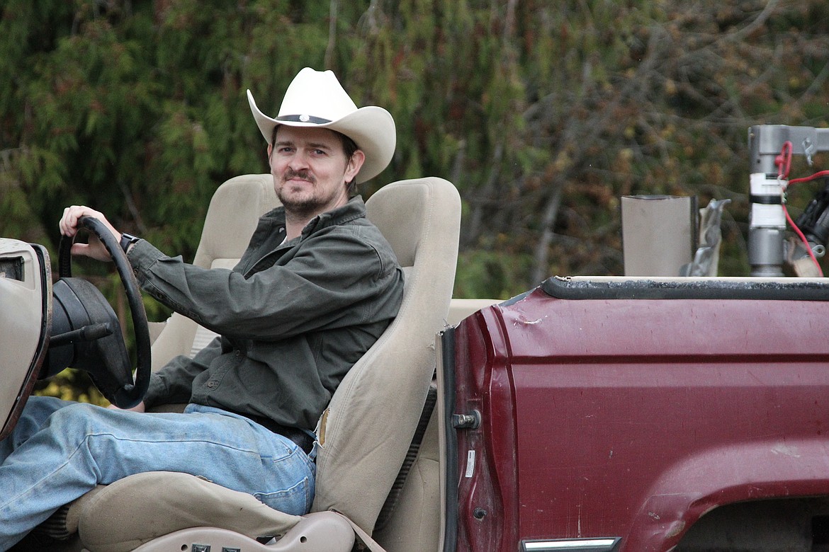 Josh Byers in his Ford Bronco. (Will Langhorne/The Western News)