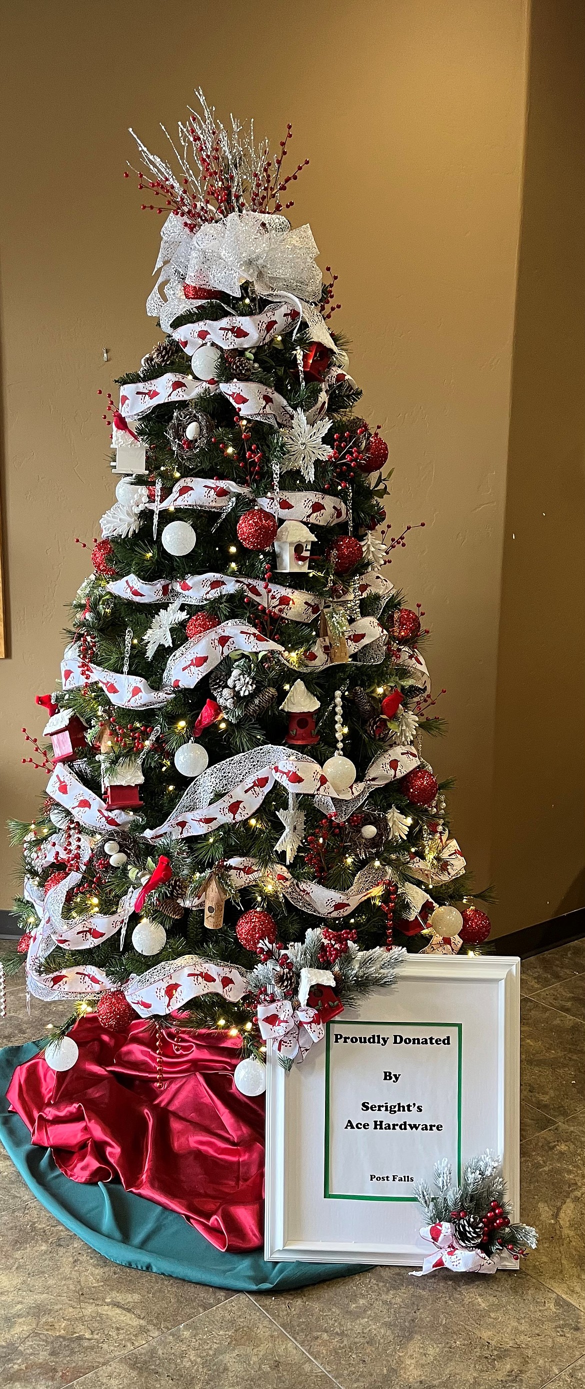 Post Falliday’s Raffle Tree decorated and donated by Seright’s Ace Hardware in Post Falls. Tickets are $10 each or three for $20.