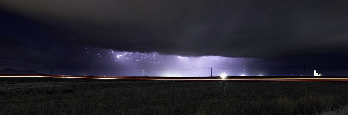 Photo by Paul Webster
Lightning flashes in the sky Monday night in North Idaho.