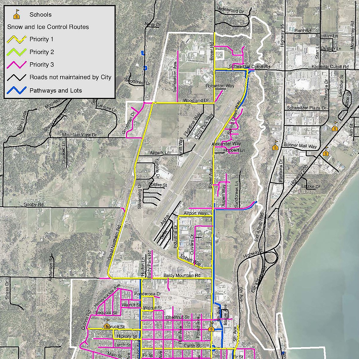 Bonner Program Map City plans for snow removal | Bonner County Daily Bee