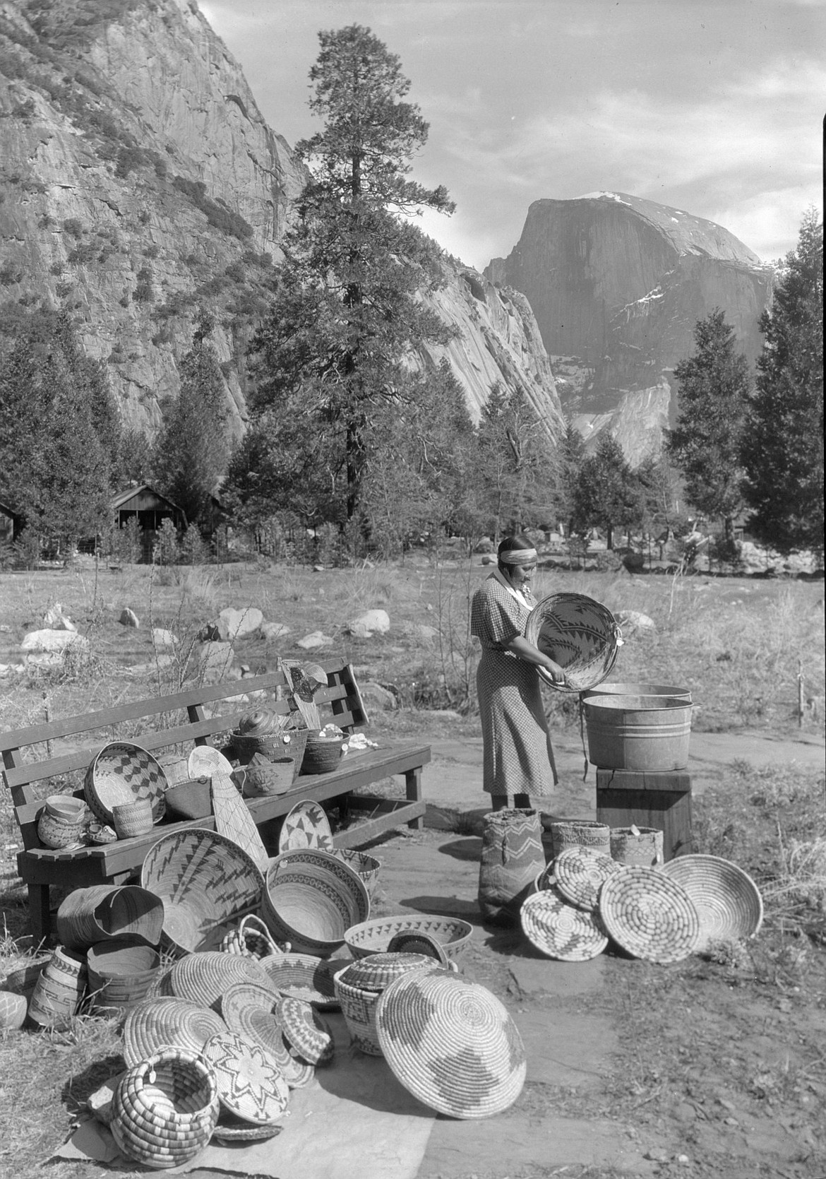 The Yosemite Indians have long been highly creative basket makers.