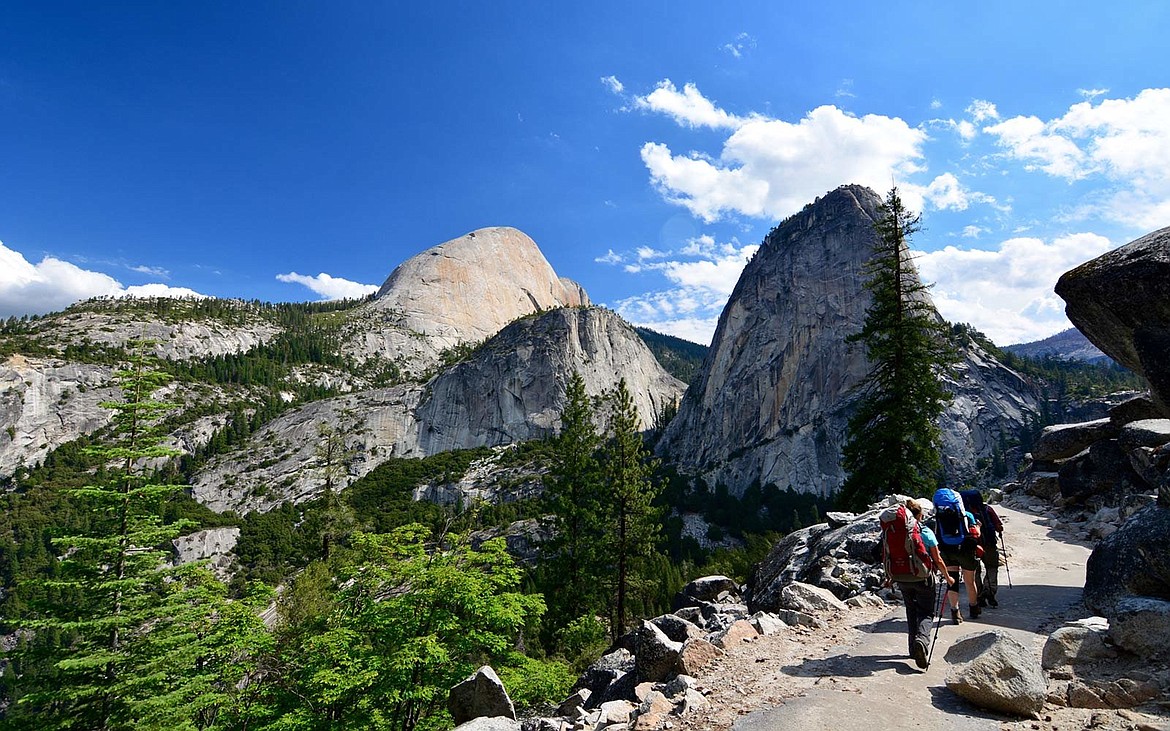 Hiking in Yosemite.