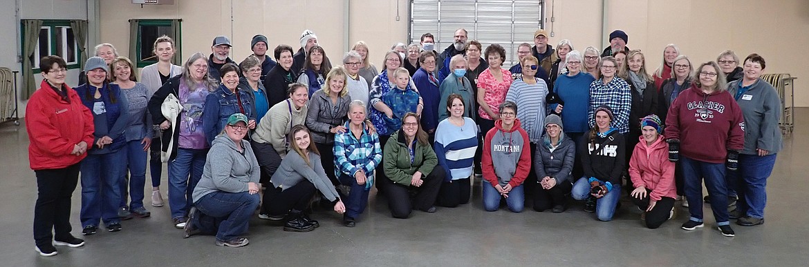 Some of the members of the Artists and Craftsmen of the Flathead are pictured at the nonprofit organization's meeting Nov. 17. — photo provided