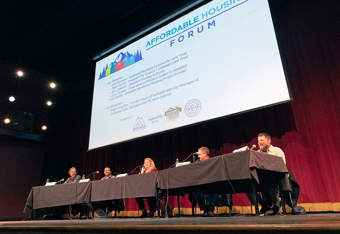 Civil and business leaders from across the Flathead Valley gathered in Whitefish Nov. 17 to talk about the area's growing affordable housing problem during a forum hosted by the Flathead County Democrats. (Justin Franz/Montana Free Press)