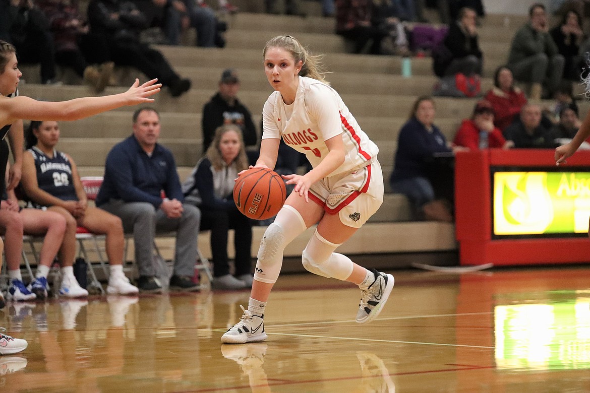 Daylee Driggs drives toward the paint on Tuesday.