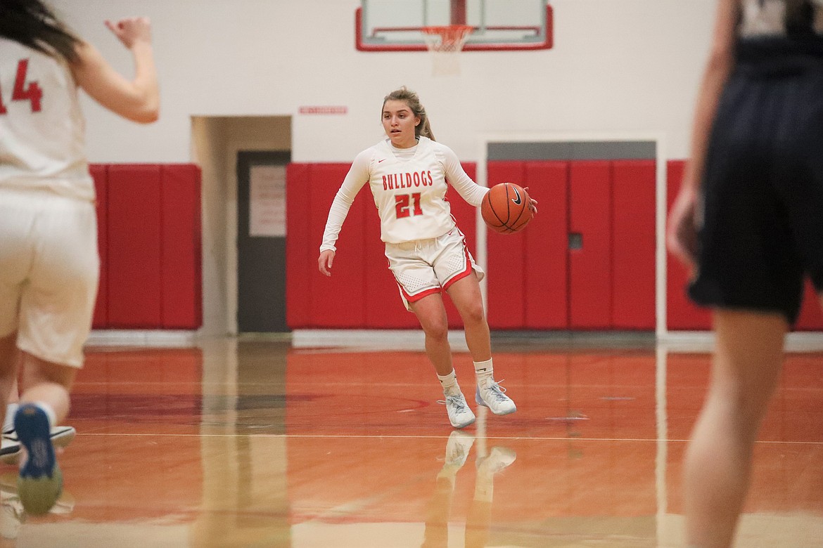 Destiny Lyons brings up the ball and looks to make a play on Tuesday.