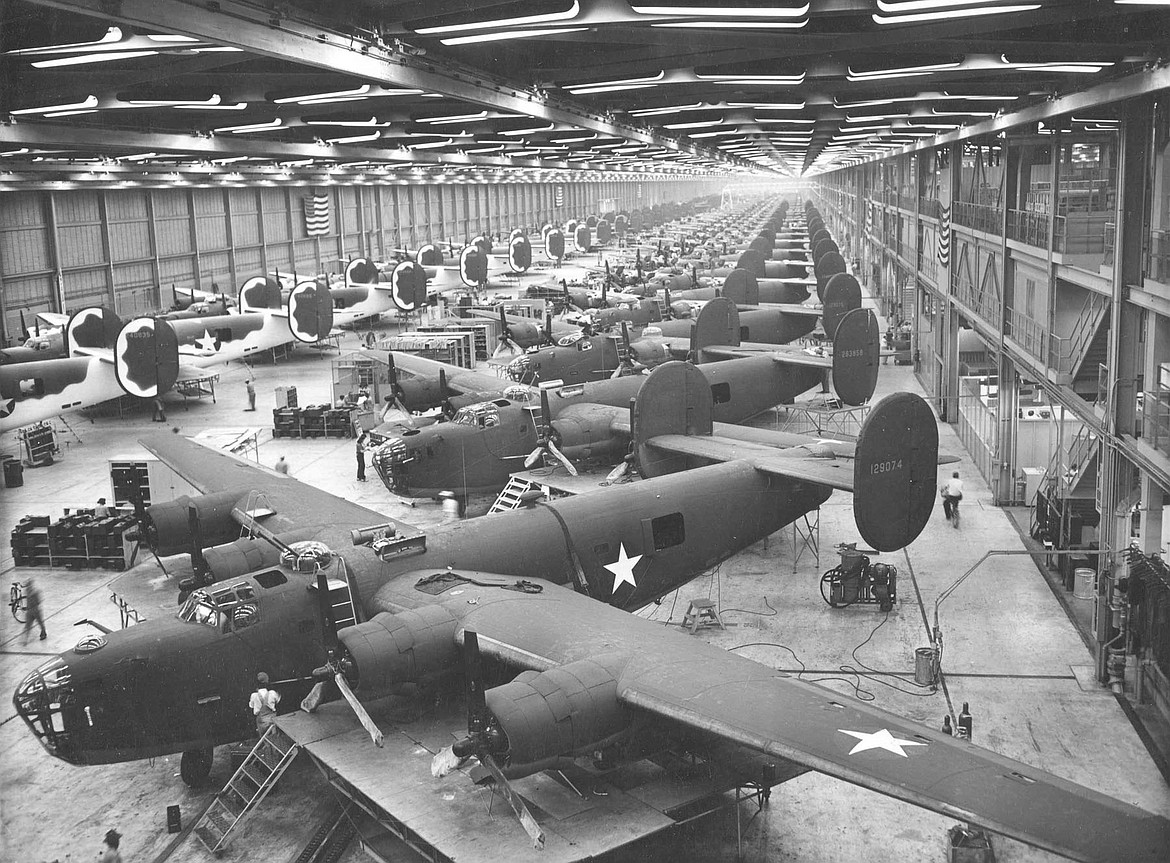 The Ford plant made B-24 Liberator bombers during World War II.