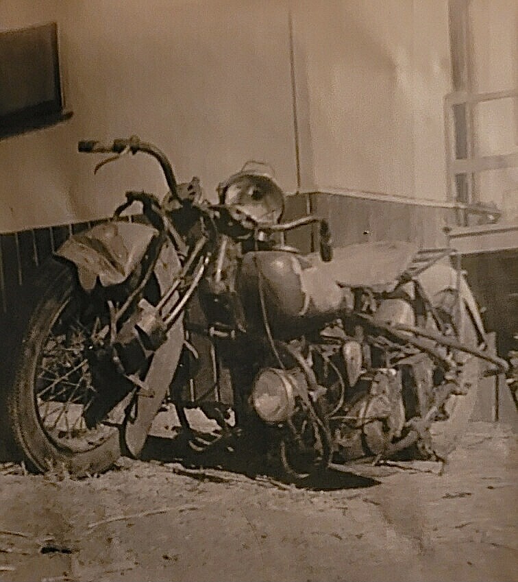 Lee Gibson's grandfather, Clarence, owned this 1936 Indian Motorcycle as a young man. Photo courtesy Lee Gibson.