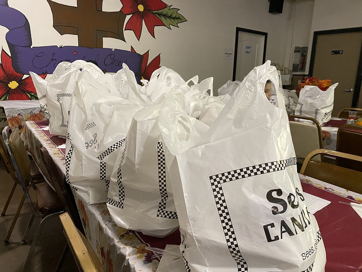 Volunteers at Cherished Ones Ministries Soup Kitchen packaged 150 to-go orders last year, and anticipated the same amount of requests this Thanksgiving. (MADISON HARDY/Press)