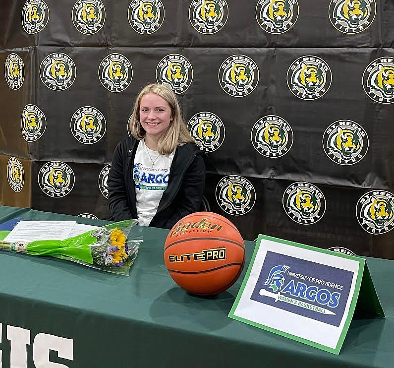 St. Regis High School senior Baylee Pruitt signed her letter of intent to play basketball and continue her education at the University of Providence in Great Falls. (Photo courtesy Jen Cheesman)