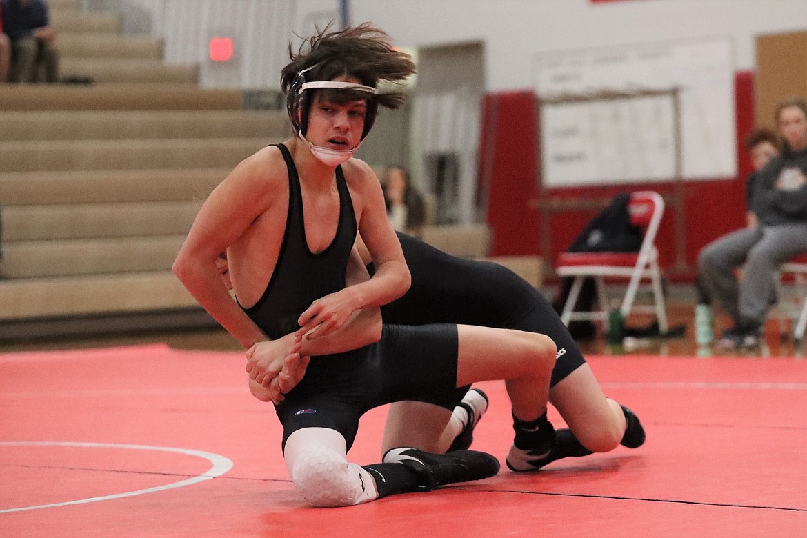 Sandpoint wrestlers compete in Wednesday's scrimmage.