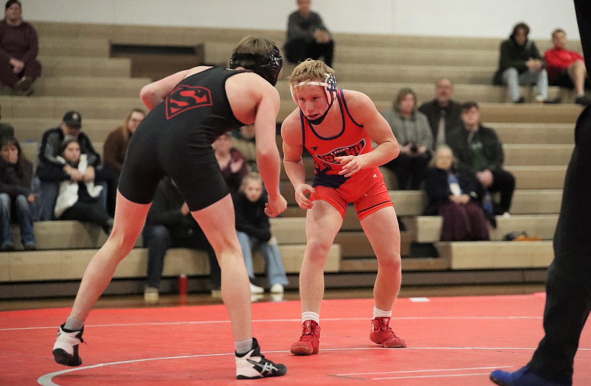 Shane Sherrill (right) competes in a match Wednesday.
