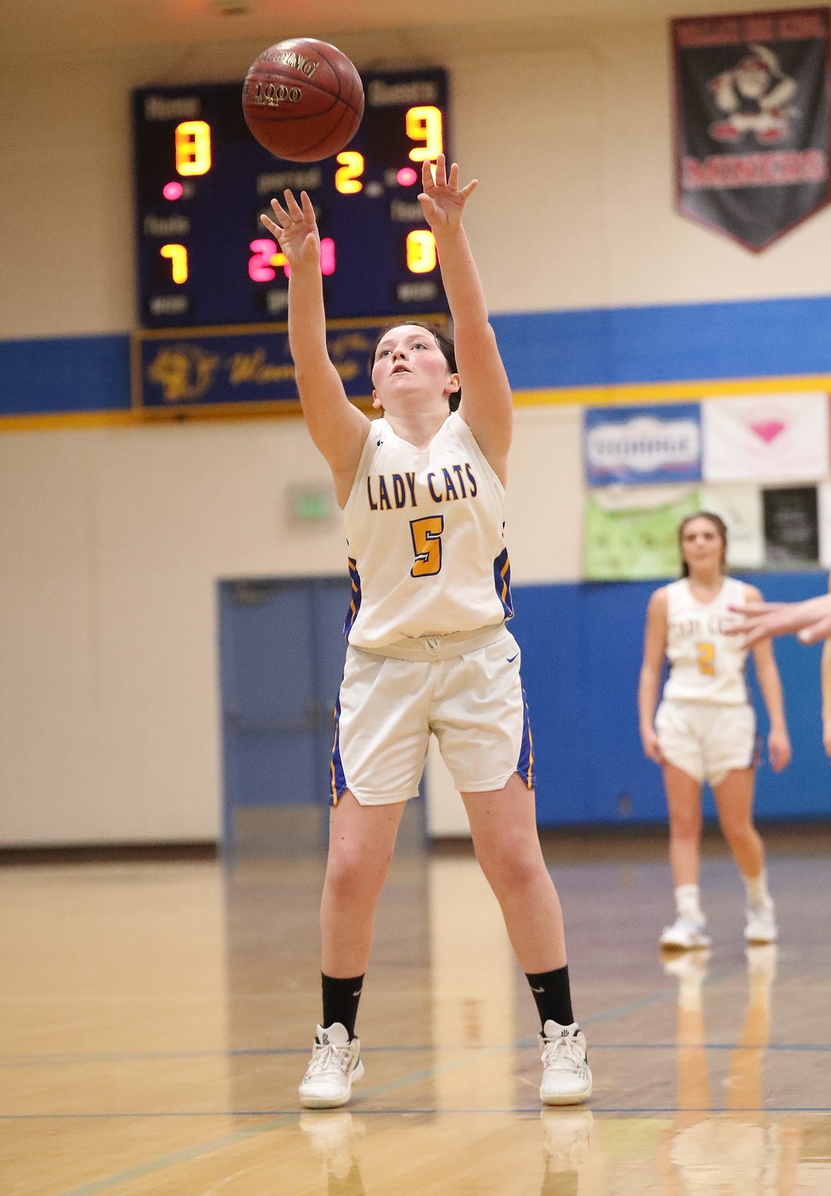 Clark Fork's Lilly Reuter attempts a free throw.