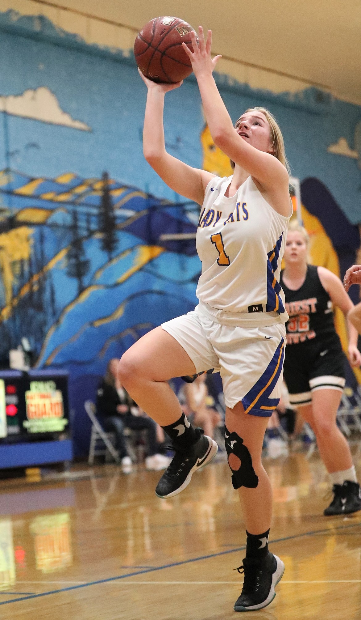 Clark Fork's Katelyn Matteson elevates to attempt a layup.