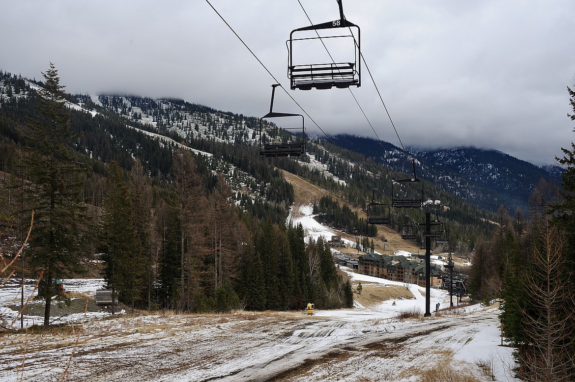 The slopes below Chair 3 at Whitefish Mountain Resort on Dec. 2. (Matt Baldwin/Daily Inter Lake)