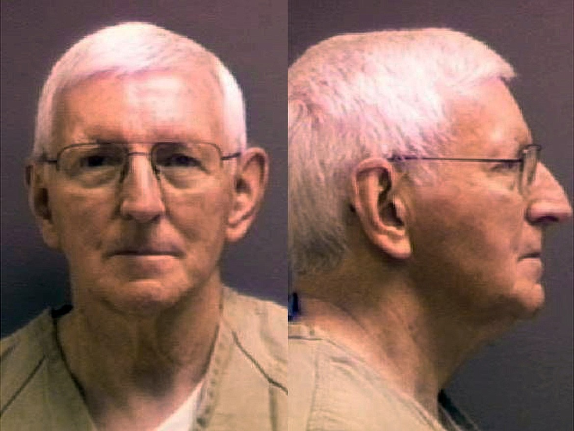 These undated photos provided by the Montana Department of Corrections show Montana prison inmate Courtney Brooke Atlas, who is serving a 100-year prison sentence in Crossroads Correctional Center, in Shelby, Mont., for killing his wife and setting their house on fire in 1983. Atlas, now 79, on Dec. 1, 2021, confessed to killing Pamela Dorrington, 19, of Helena, Mont., in Feb. 1968, in exchange for immunity from prosecution. Atlas had been her landlord and Lewis and Clark County officials said he had always been a suspect. (Montana Department of Corrections via AP)