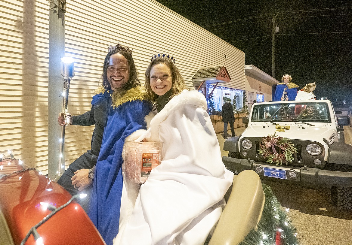 O'Brien and Melanie Byrd were the king and queen of the parade.