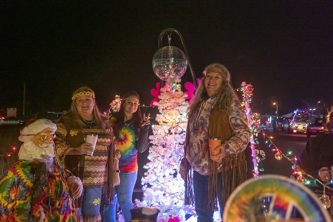 The ladies of the Whitefish Credit Union float.