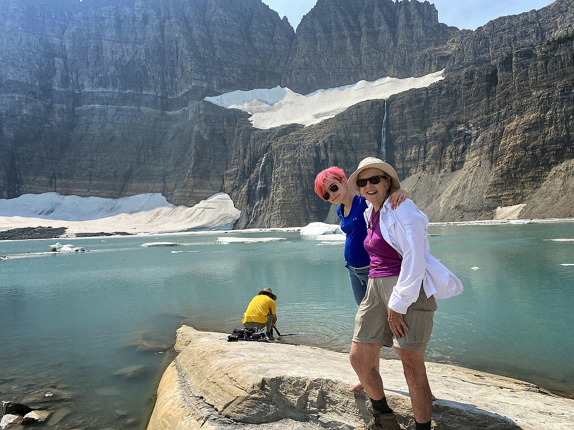 Kay Knapton and her granddaughter Olivia Secord hiked more than 50 miles in Glacier National Park in August to promote climate awareness and raise funds for the Glacier Park Conservancy. (photo provided)