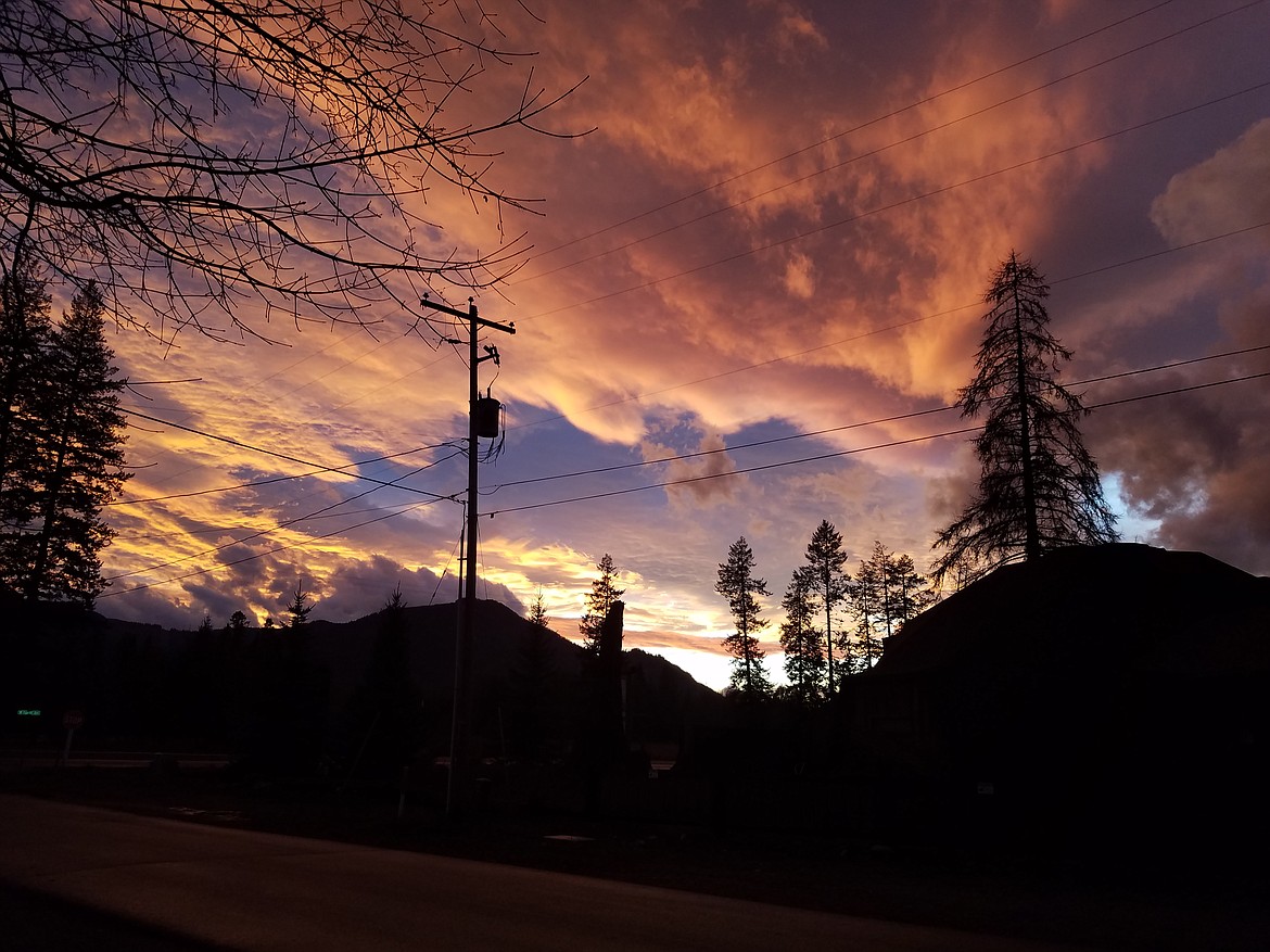 James Johnson took this Best Shot of a spectacular sunset on Dec. 1 by the Dome in Clark Fork. If you have a photo that you took that you would like to see run as a Best Shot or I Took The Bee send it in to the Bonner County Daily Bee, P.O. Box 159, Sandpoint, Idaho, 83864; or drop them off at 310 Church St., Sandpoint. You may also email your pictures in to the Bonner County Daily Bee along with your name, caption information, hometown and phone number to bcdailybee@bonnercountydailybee.com.