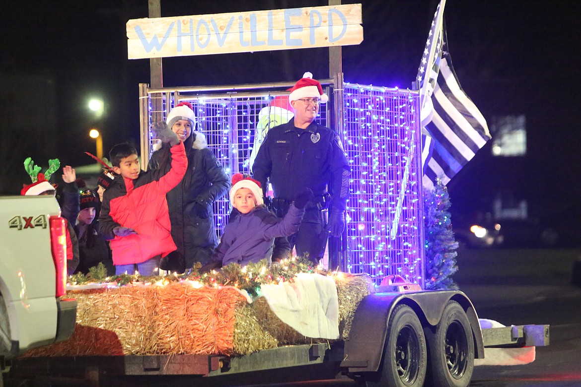 The Othello Police Department brought along the Whoville jail to A Christmas Miracle on Main Street parade Saturday.
