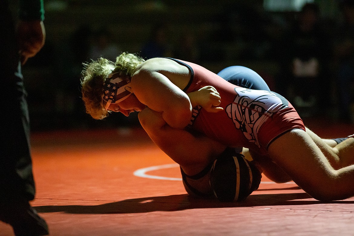 Blake Sherrill pins Teigan Banning on Wednesday.