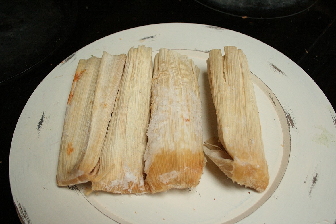 Tamales from Alicia’s Tamales Express thaw out before going in the steamer.