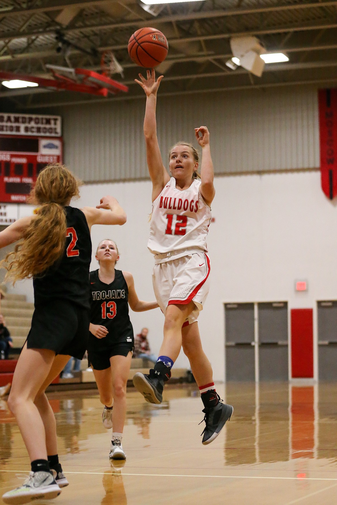 Lily Richardson attempts a floater Friday.