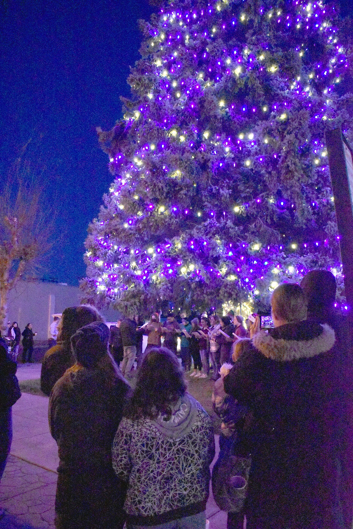 The tree at the Ephrata Recreation Center was lit up for the first time in 15 to 20 years Saturday.
