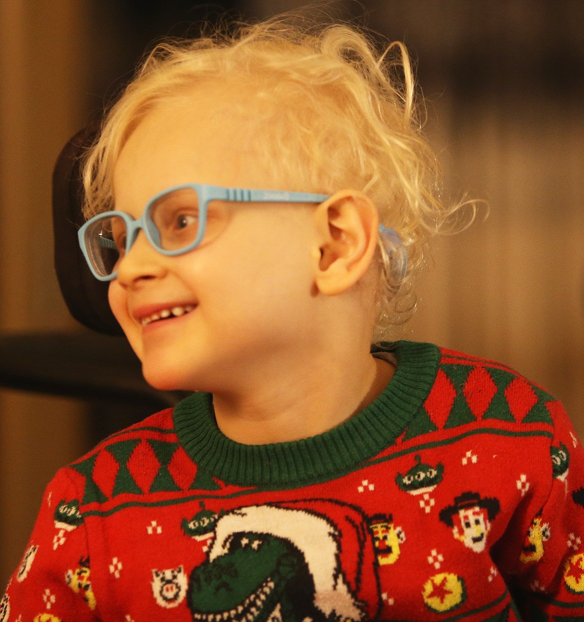 Ford Parks smiles during his family's recent visit to Coeur d'Alene for the Journey to the North Pole.