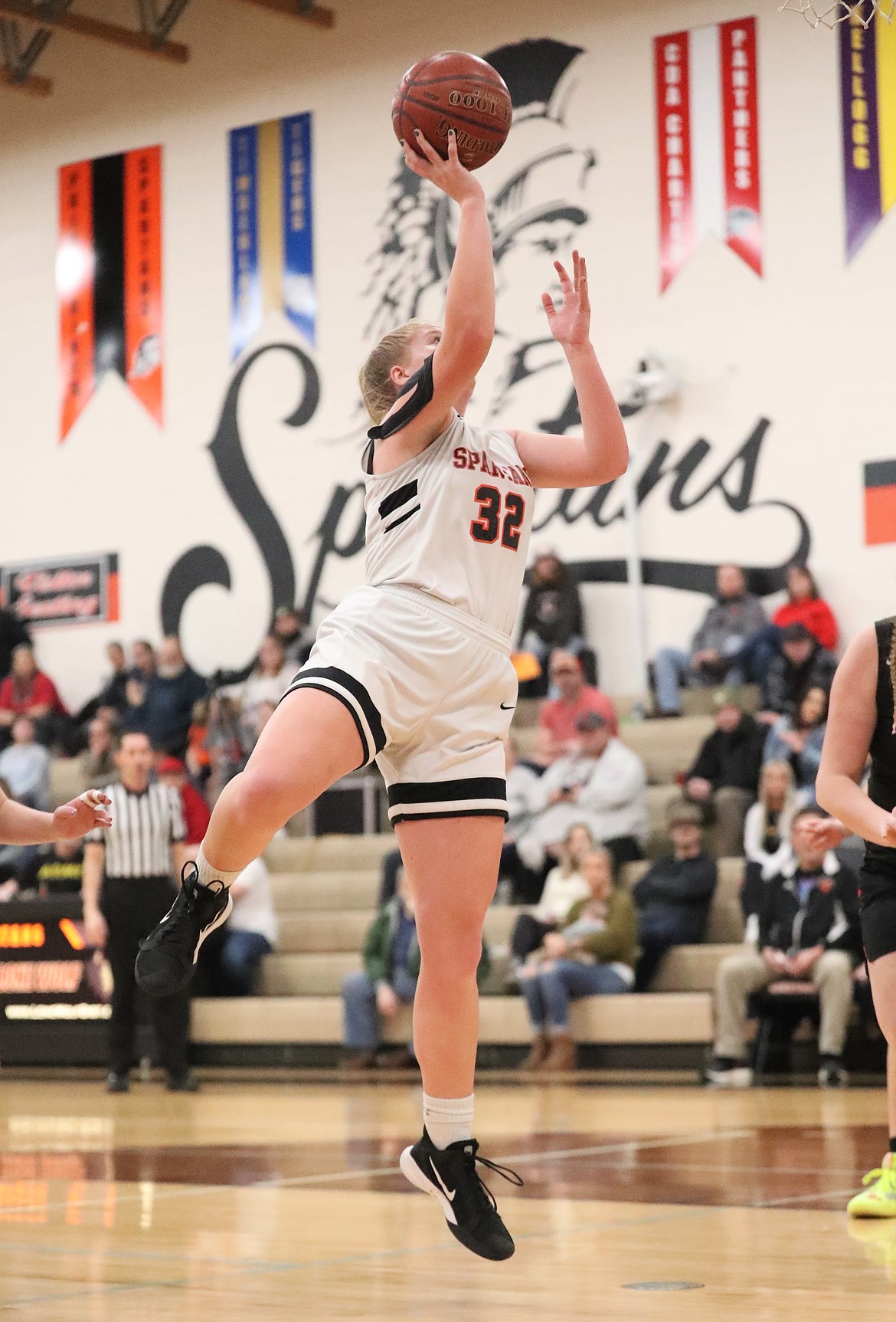 Allyson Barton converts a shot Saturday.