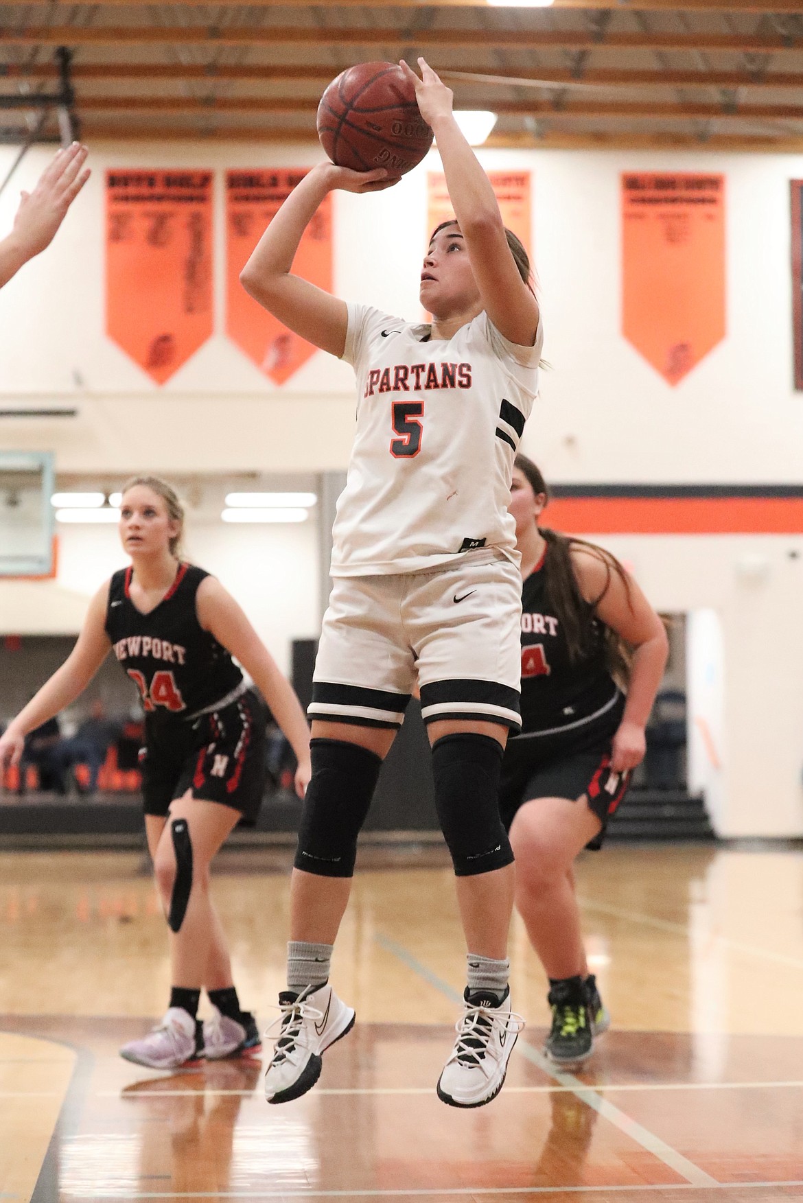 Lilly Freitas attempts a jumper during Saturday's game.