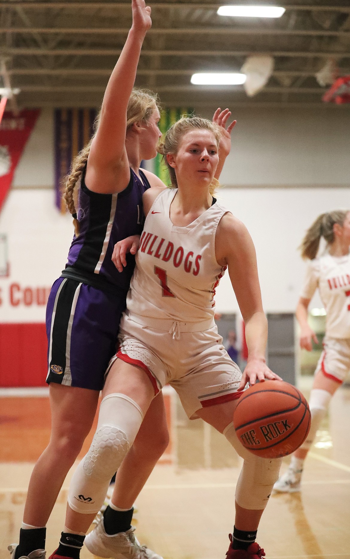 Junior Kelsey Cessna attempts to gain position in the paint during Friday's game against Lewiston.