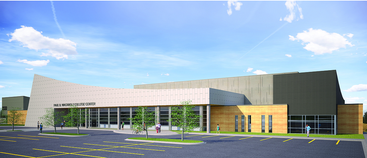 Artists rendering of the new Paul D. Wachholz College Center at Flathead Valley Community College. The Center is slated for a grand opening next summer.