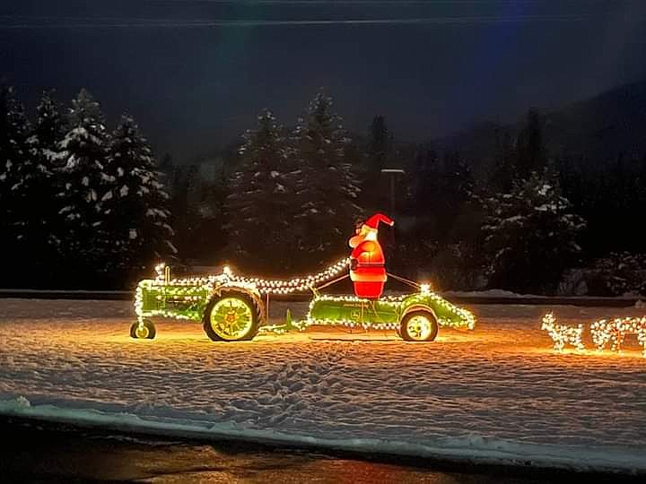 The Christmas decorations by Curt and Paula Mintz outside of St. Regis on Highway 135 have been a terrific conversation starter in the county. (Denley Loge photo)